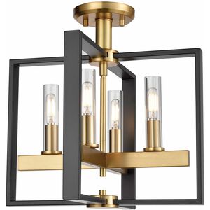 Blairmore 4 Light 14.75 inch Venetian Brass Semi-flush Mount Ceiling Light