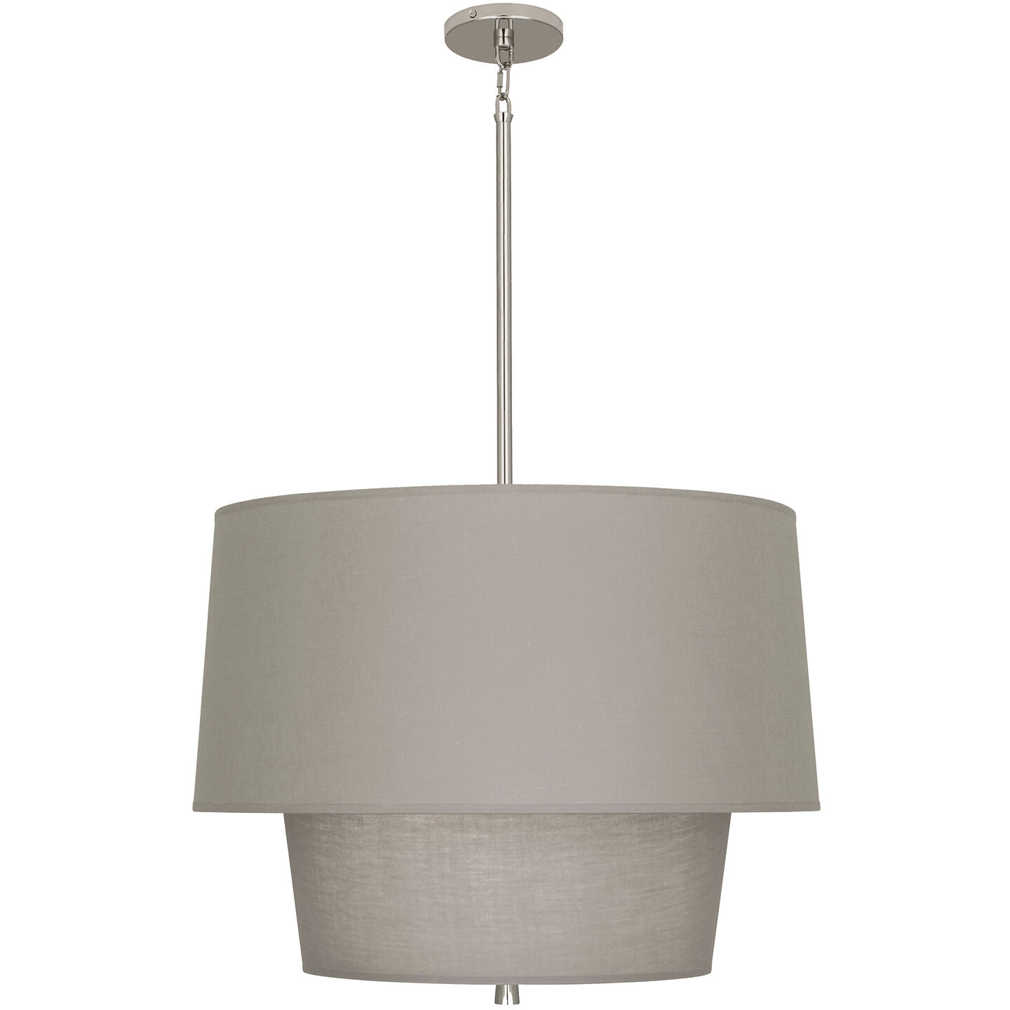 Decker 3 Light 24 inch Polished Nickel Pendant Ceiling Light in Smoke Gray
