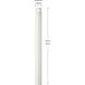 Independence Matte White Ceiling Fan Downrod, Single Threaded