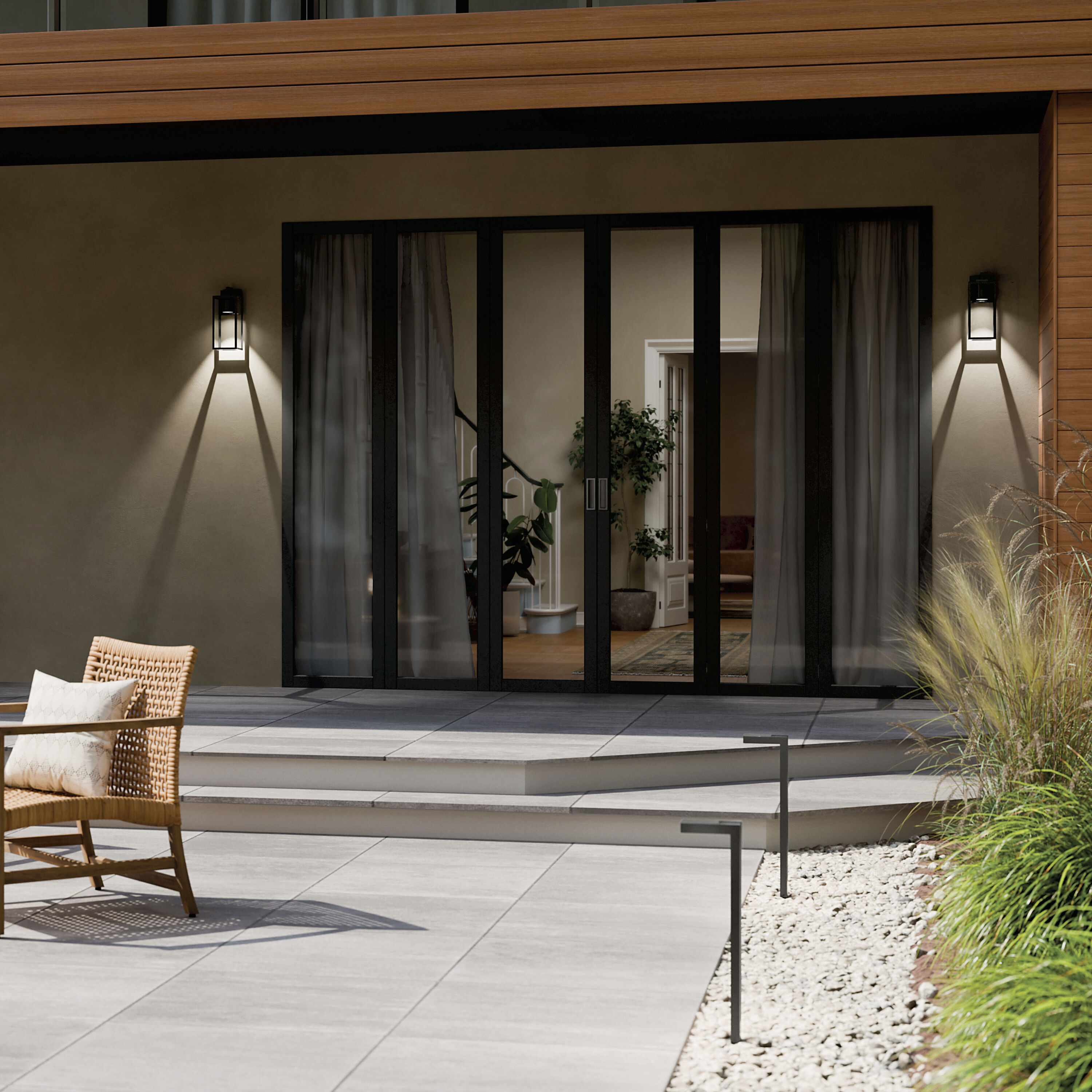 Branner 1 Light 14 inch Textured Black Outdoor Wall Light