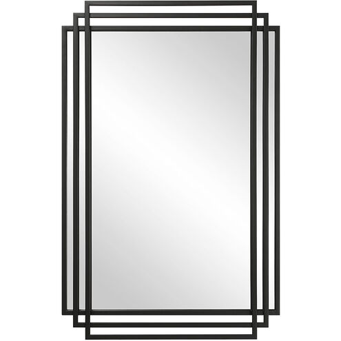 Amherst 37 X 24 inch Matte Black Wall Mirror