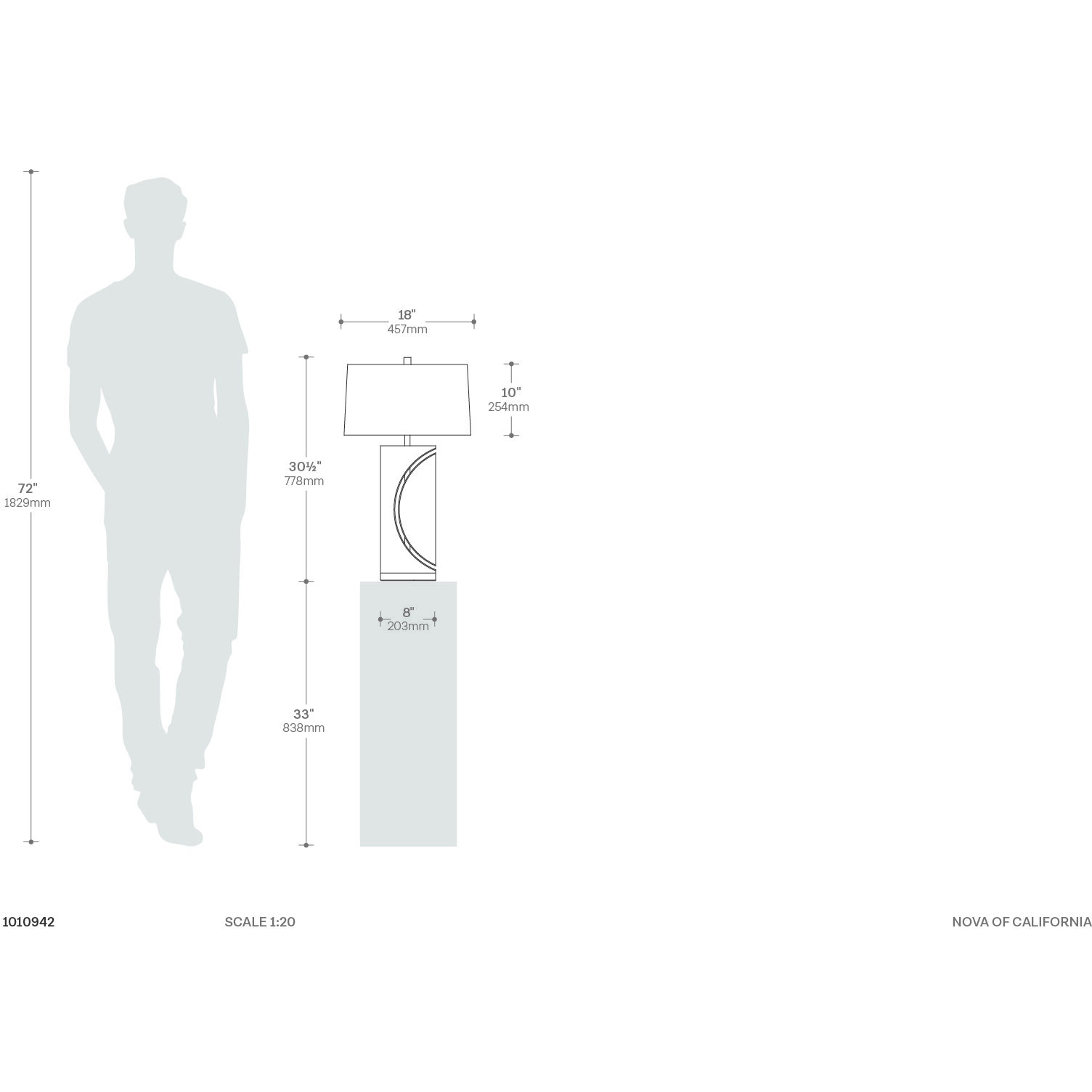 Half Moon 30 inch 100.00 watt Charcoal Gray and Brushed Nickel Table Lamp Portable Light