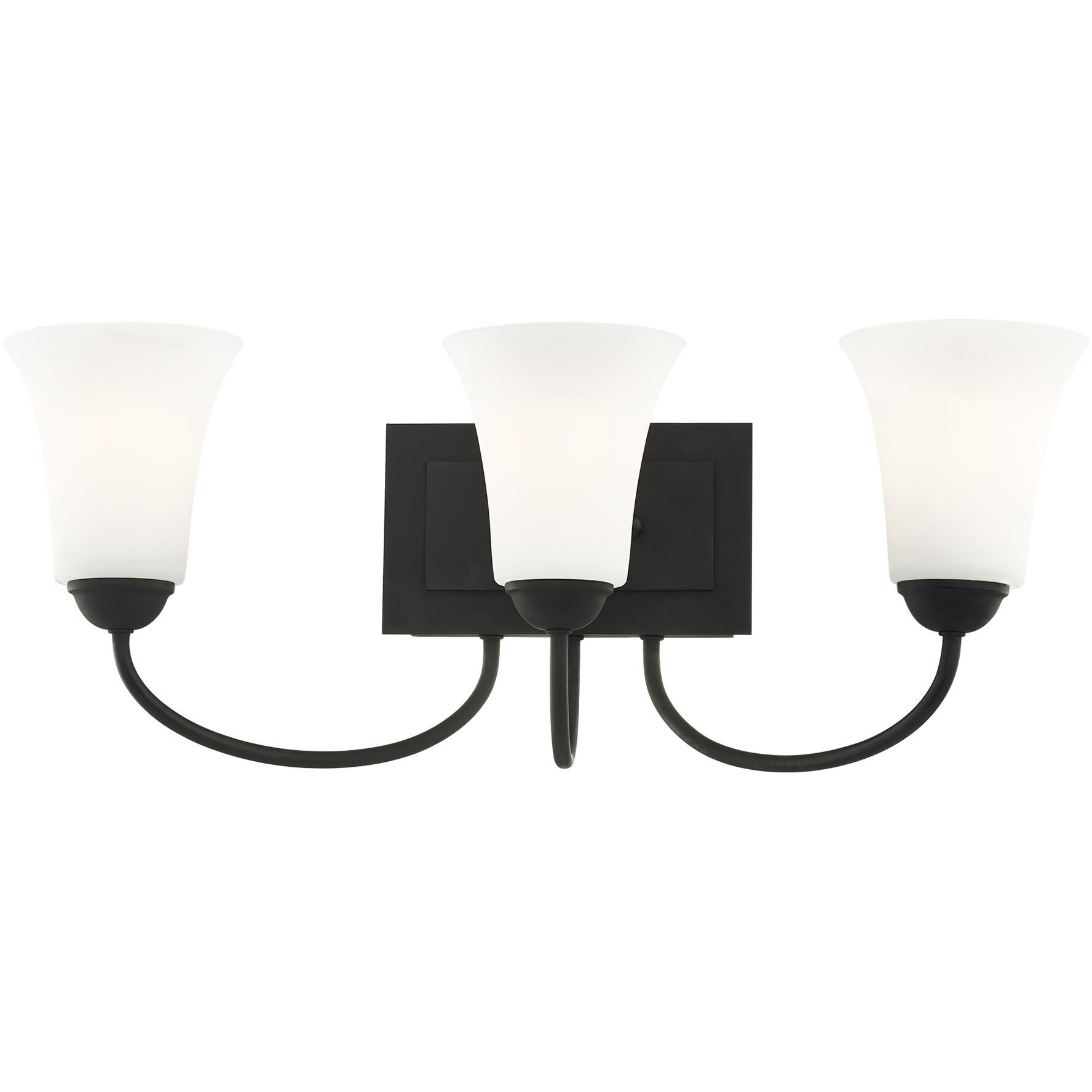 Ridgedale 3 Light 24 inch Black Bath Vanity Wall Light