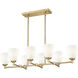 Oren Linear Chandelier Ceiling Light in Modern Gold