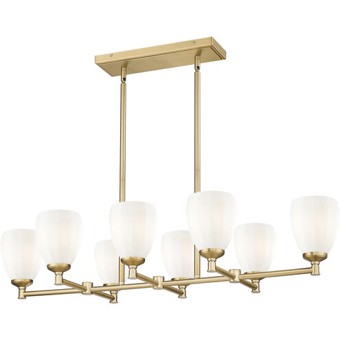 Oren Linear Chandelier Ceiling Light in Modern Gold