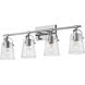 Foster 4 Light 31.75 inch Chrome Vanity Light Wall Light