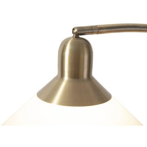 Melmar 60 inch 100.00 watt Walnut and Weathered Brass with Black Arc Floor Lamp Portable Light
