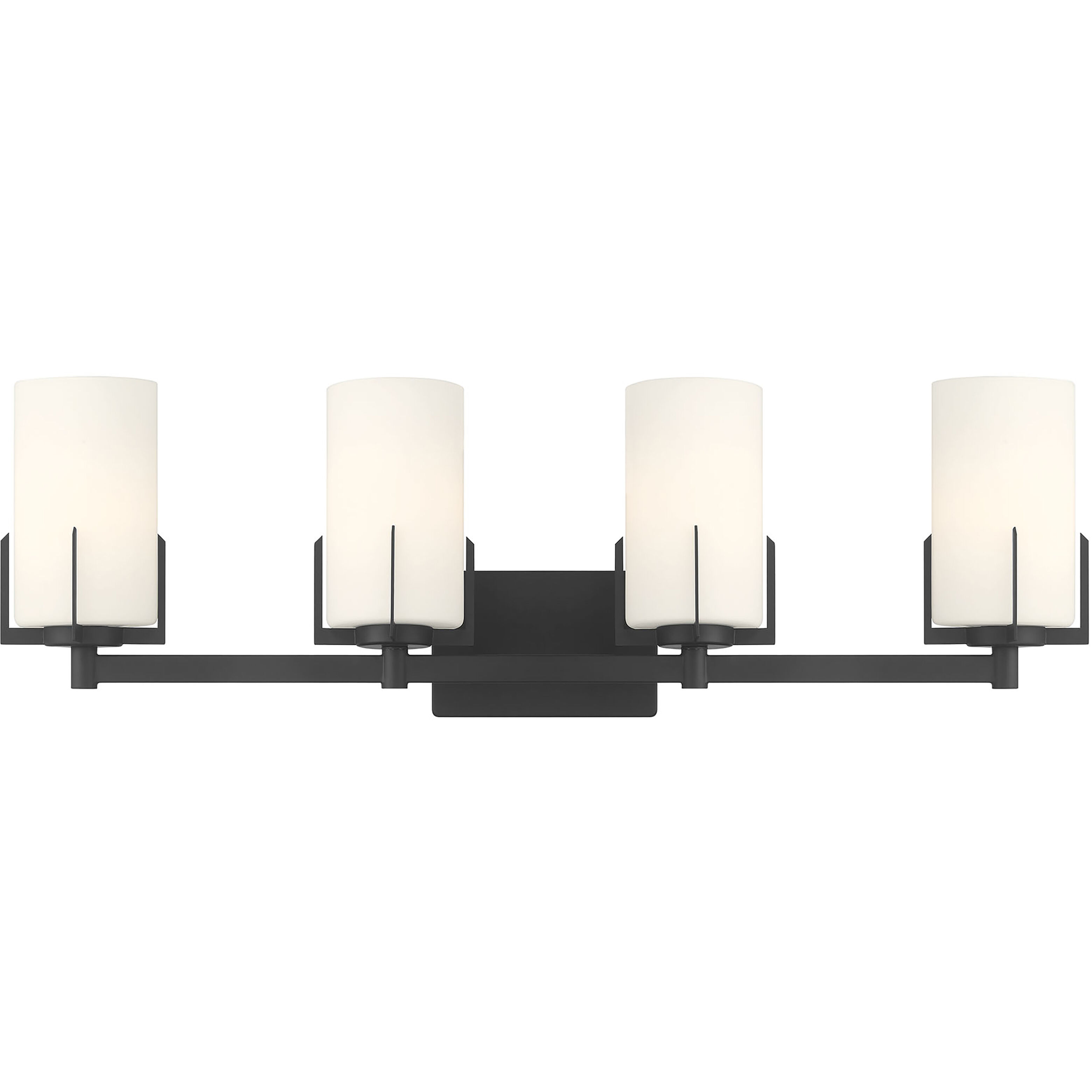 Froselle 4 Light 30.5 inch Matte Black Bathroom Vanity Light Wall Light