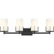 Froselle 4 Light 30.5 inch Matte Black Bathroom Vanity Light Wall Light