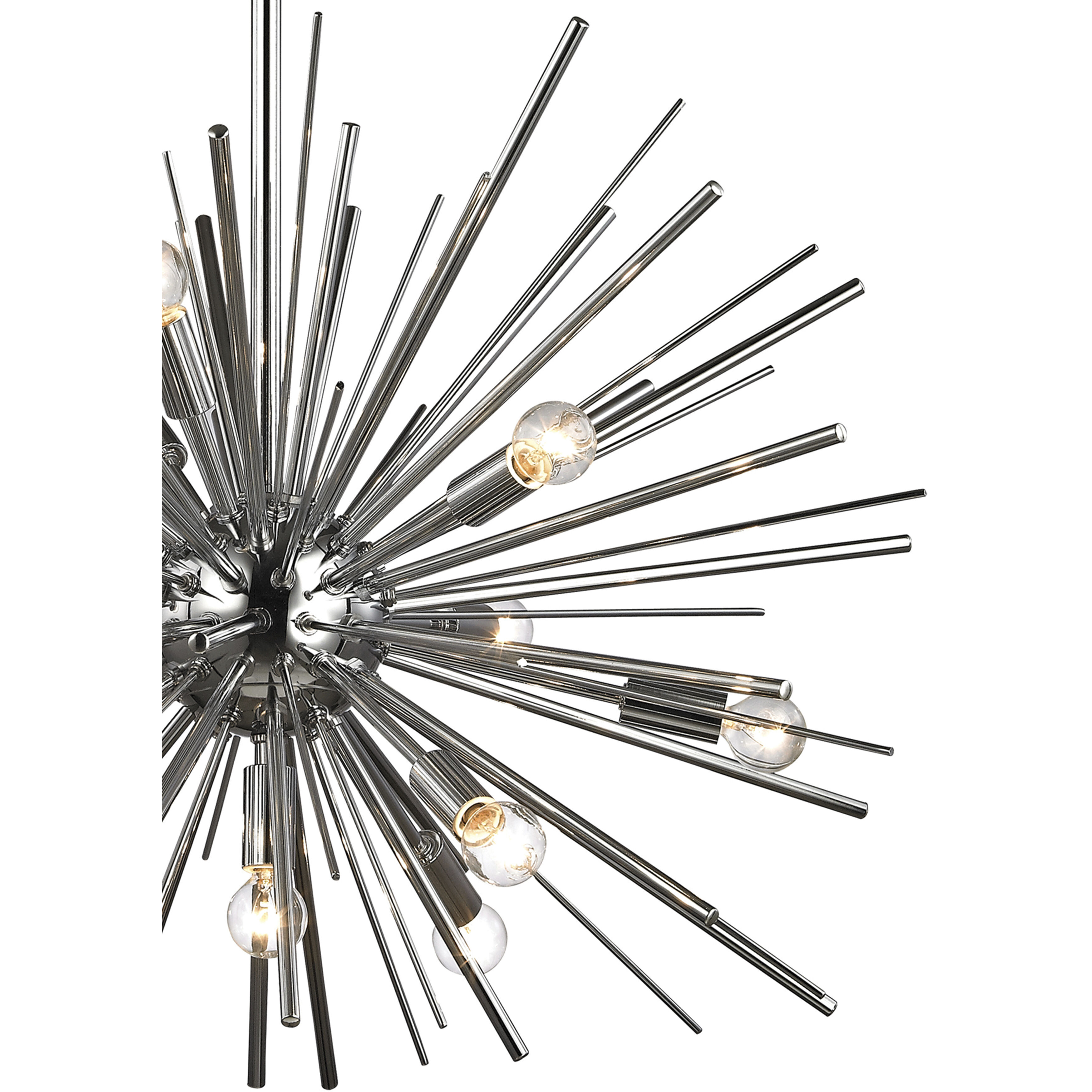 Starburst 12 Light 27 inch Polished Chrome with Clear Chandelier Ceiling Light