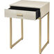 Les Revoires 24 X 16 inch Cream with Gold Accent Table