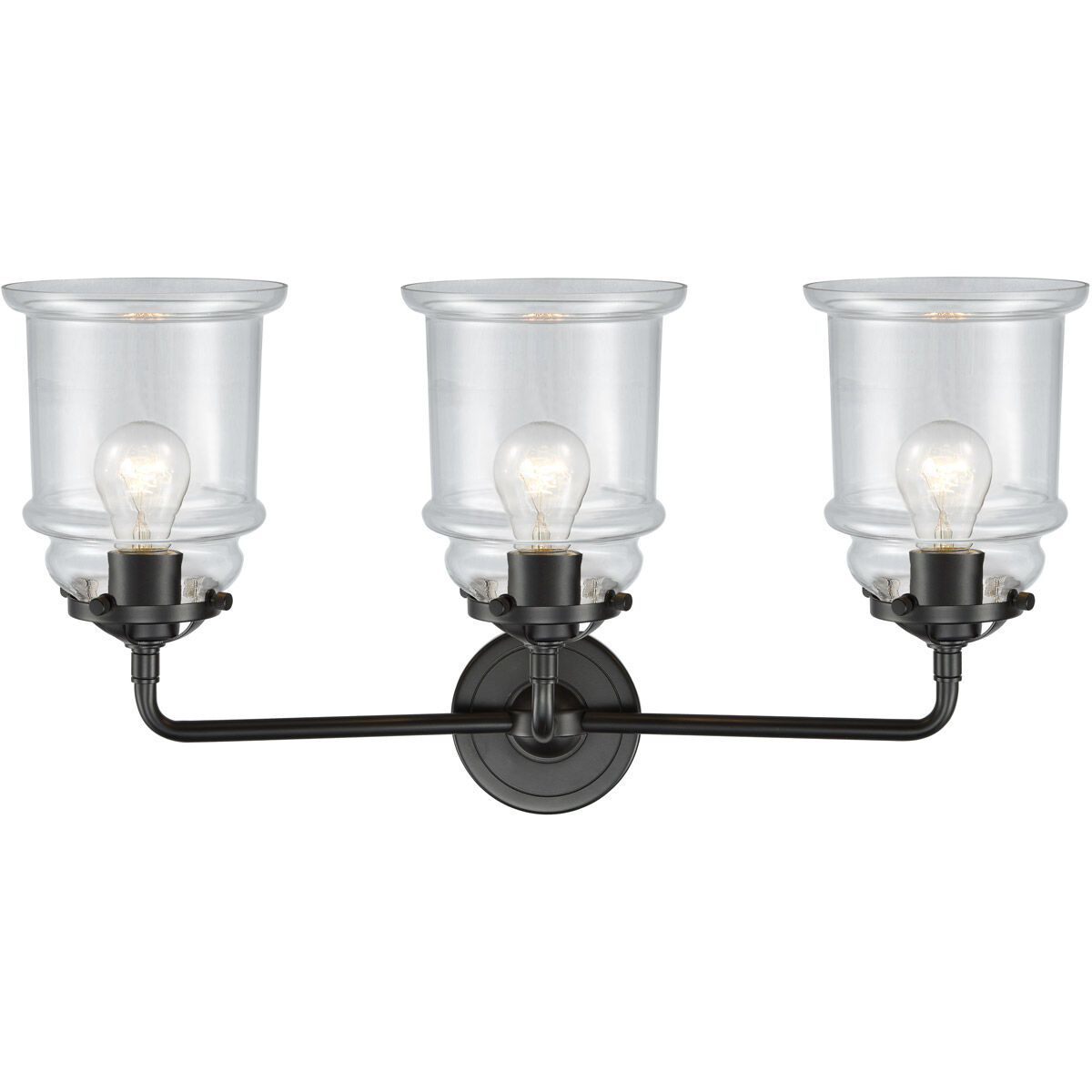 Nouveau Canton LED 24 inch Oil Rubbed Bronze Bath Vanity Light Wall Light in Clear Glass, Nouveau