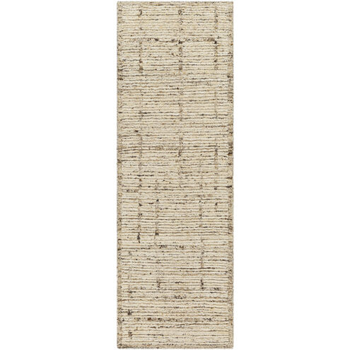 Khyber 96 X 30 inch Wheat/Beige/Dark Brown Rug