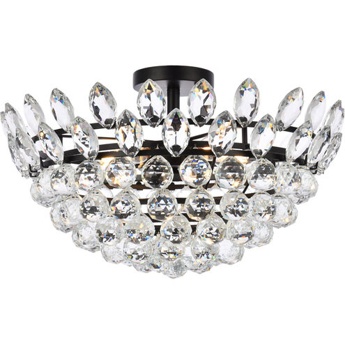 Emilia 5 Light 20 inch Black Flush Mount Ceiling Light