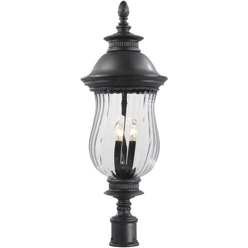 Newport 4 Light 33 inch Heritage Outdoor Post Mount Lantern, Great Outdoors