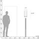 Forged Vertical Bars 1 Light 22.25 inch Coastal Dark Smoke Outdoor Post Light