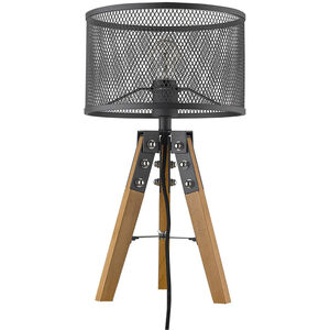 Capprice 20 inch 100.00 watt Matte Black Table Lamp Portable Light