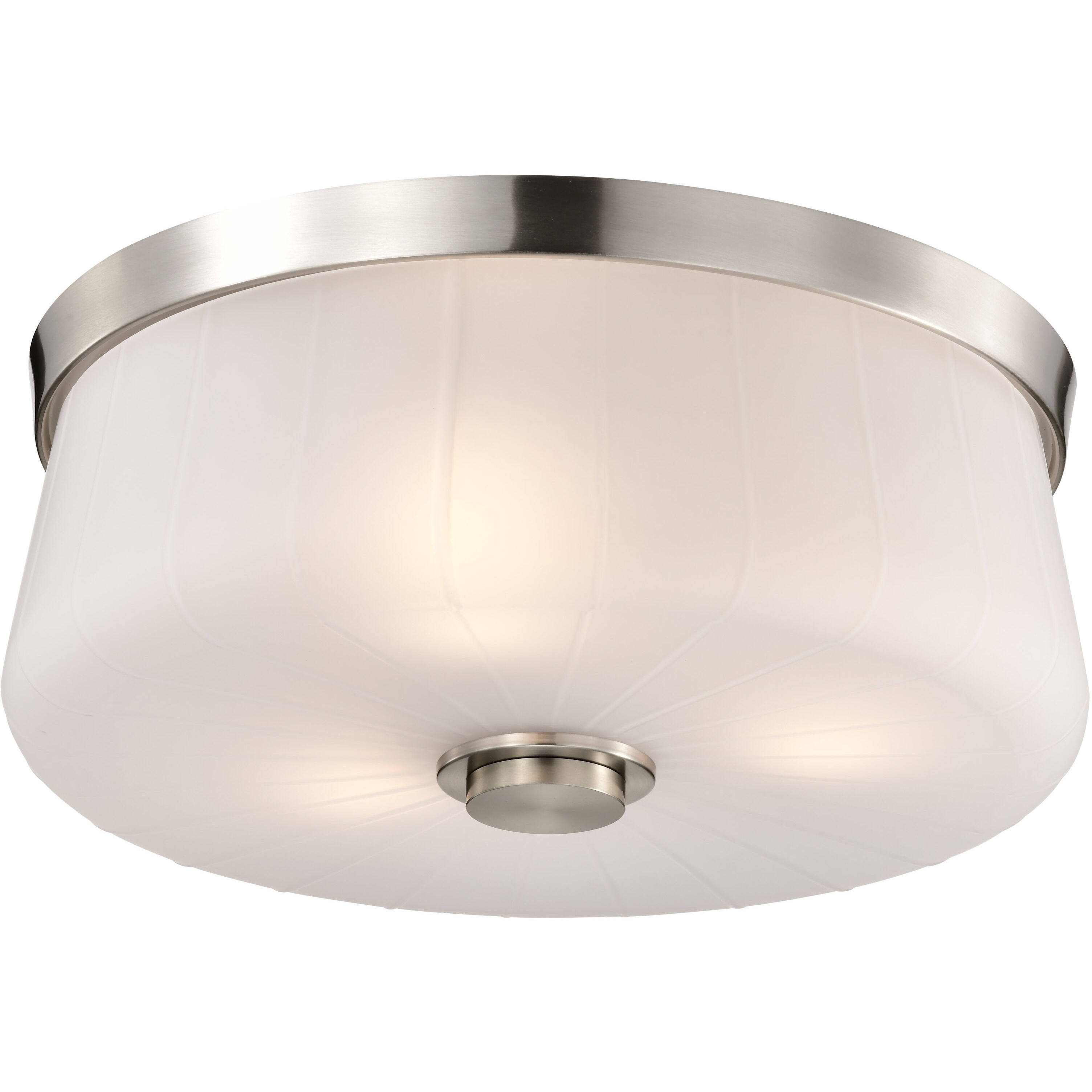Lune 16 inch Brushed Nickel Flush Mount Ceiling Light