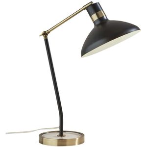 Bryson 21 inch 60.00 watt Black / Antique Brass Desk Lamp Portable Light