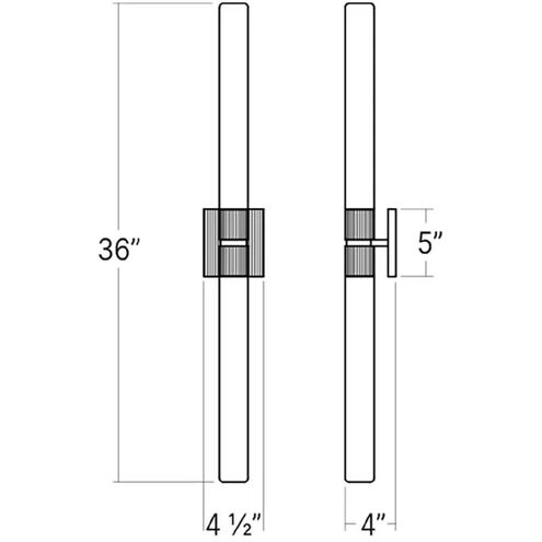 Scepter LED 4.5 inch Black Brass Bath Bar Wall Light