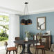 Piedmont 3 Light 22 inch Black with Brushed Nickel Accents Globe Pendant Ceiling Light
