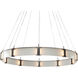 Parallel LED 32.7 inch Beige Silver Chandelier Ceiling Light in Metallic Beige Silver, Bronze Granite, 2700K LED, Ring