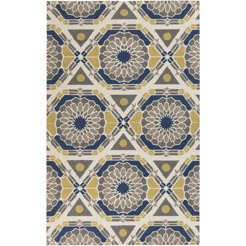 Kaleidoscope 36 X 24 inch Ivory, Wheat, Navy Rug