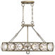 Warwick 6 Light 34.5 inch Brittannia Gold Linear Chandelier Ceiling Light