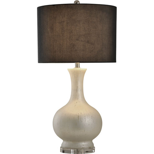 Signature 30.5 inch 150 watt White Mercury Glass Table Lamp Portable Light