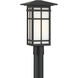 Grydton 1 Light 16.25 inch Dark Matte Black Outdoor Post Lantern