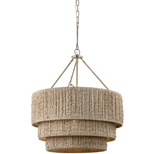 Reza 1 Light 24 inch Patina Brass Chandelier Ceiling Light