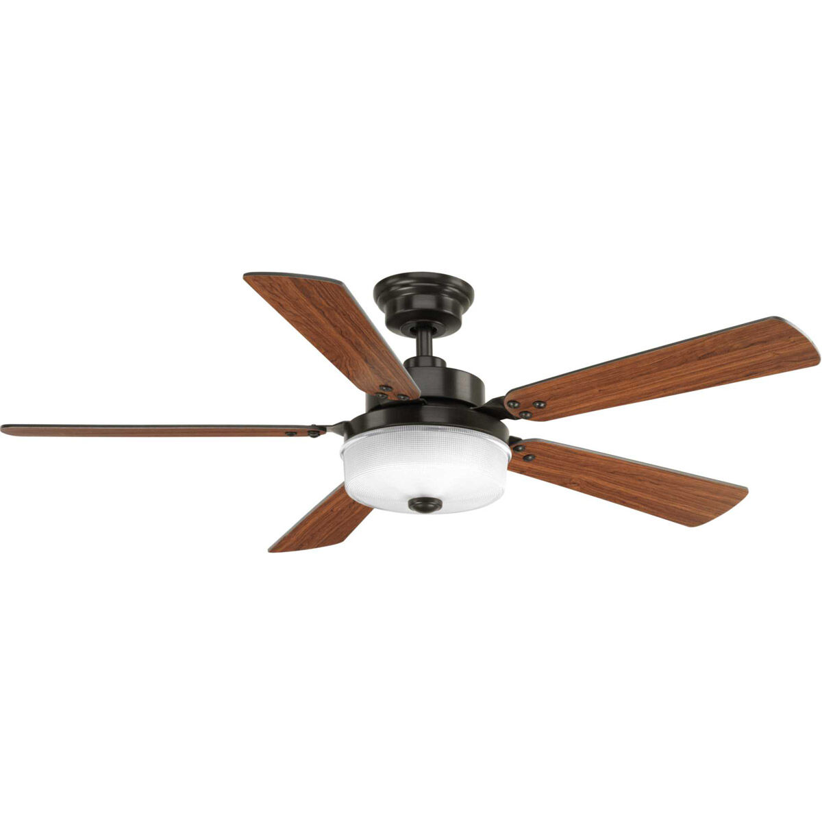 Garland 52 inch Antique Bronze with Medium Cherry/American Walnut Blades Ceiling Fan, Progress LED