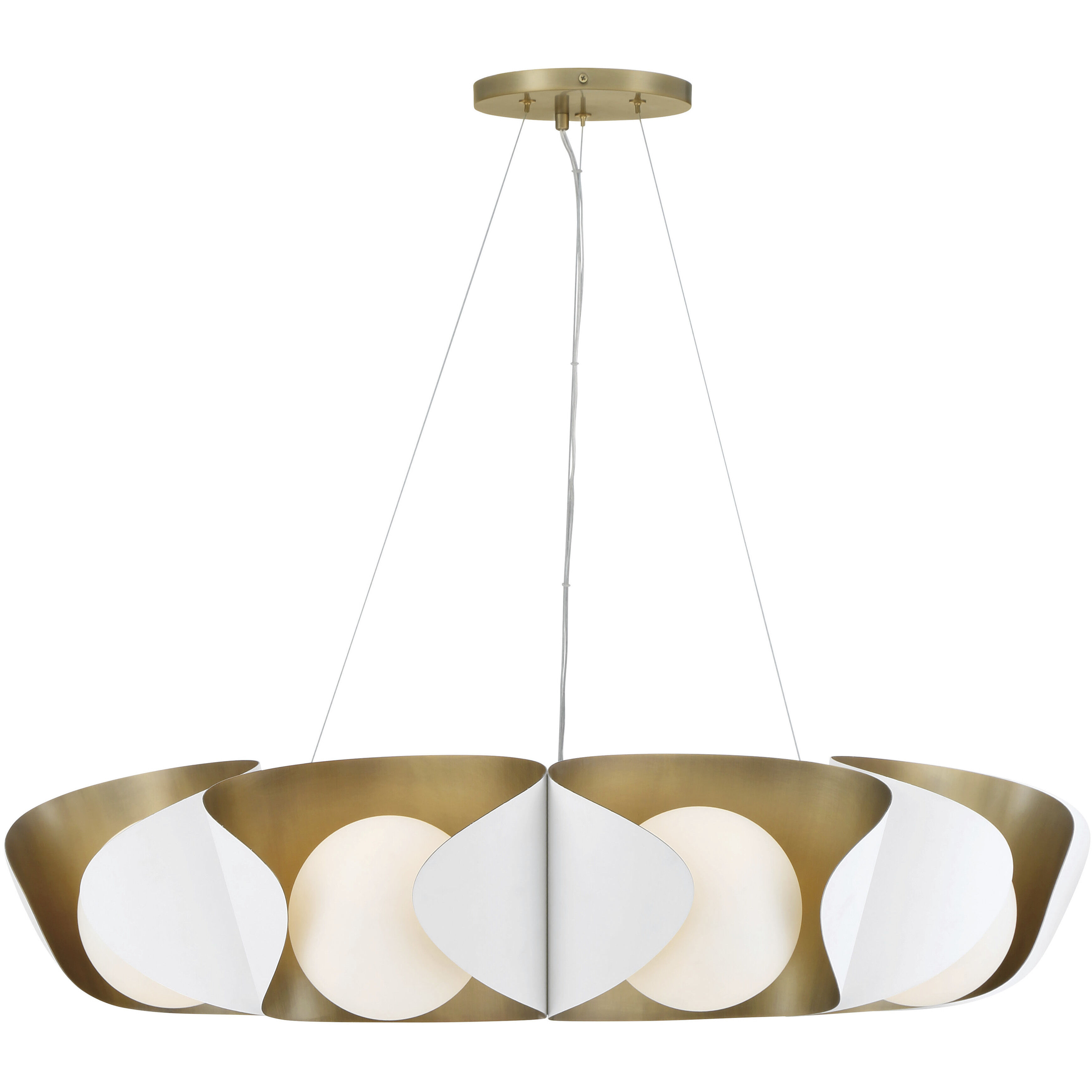 Flare 9 Light 34.25 inch Sand White Pendant Ceiling Light