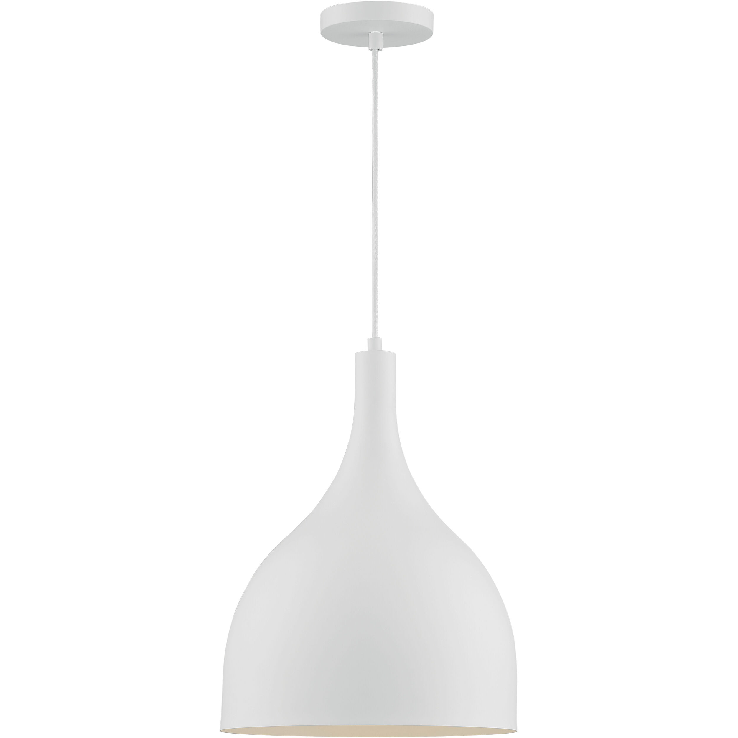 Bellcap 1 Light 12 inch Matte White Pendant Ceiling Light