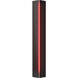 Gallery 3 Light 4.3 inch Black ADA Sconce Wall Light in Red, Small