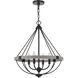 Somersworth 4 Light 20 inch White Washed/Black Chandelier Ceiling Light