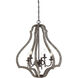 Kenwood 5 Light 24 inch Weathered Ash Pendant Ceiling Light