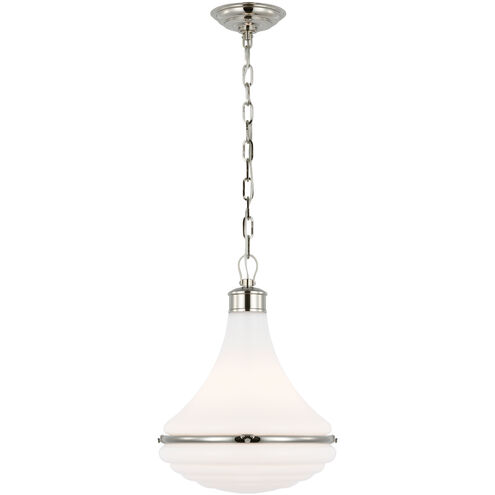 Amber Lewis Wesley LED 14.75 inch Polished Nickel Pendant Ceiling Light