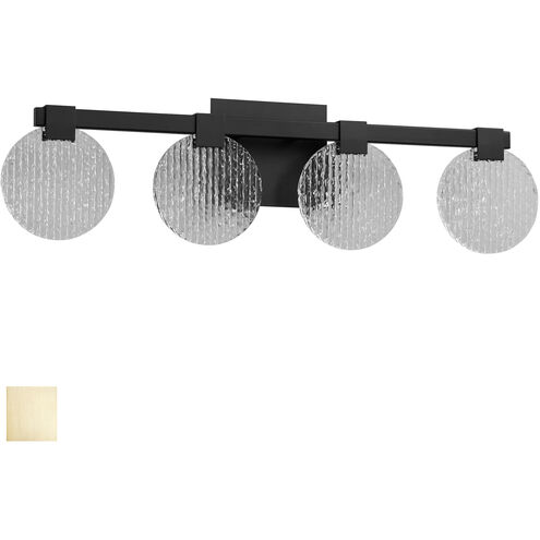 Axiom 4 Light 30 inch Aged Brass Vanity Light Wall Light