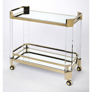 Butler Loft Charlevoix Acrylic & Gold 32 X 16 inch Polished Gold Serving Table