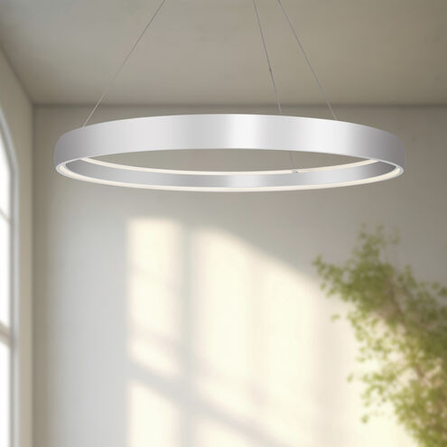 Halo LED 71.63 inch Brushed Silver Pendant Ceiling Light