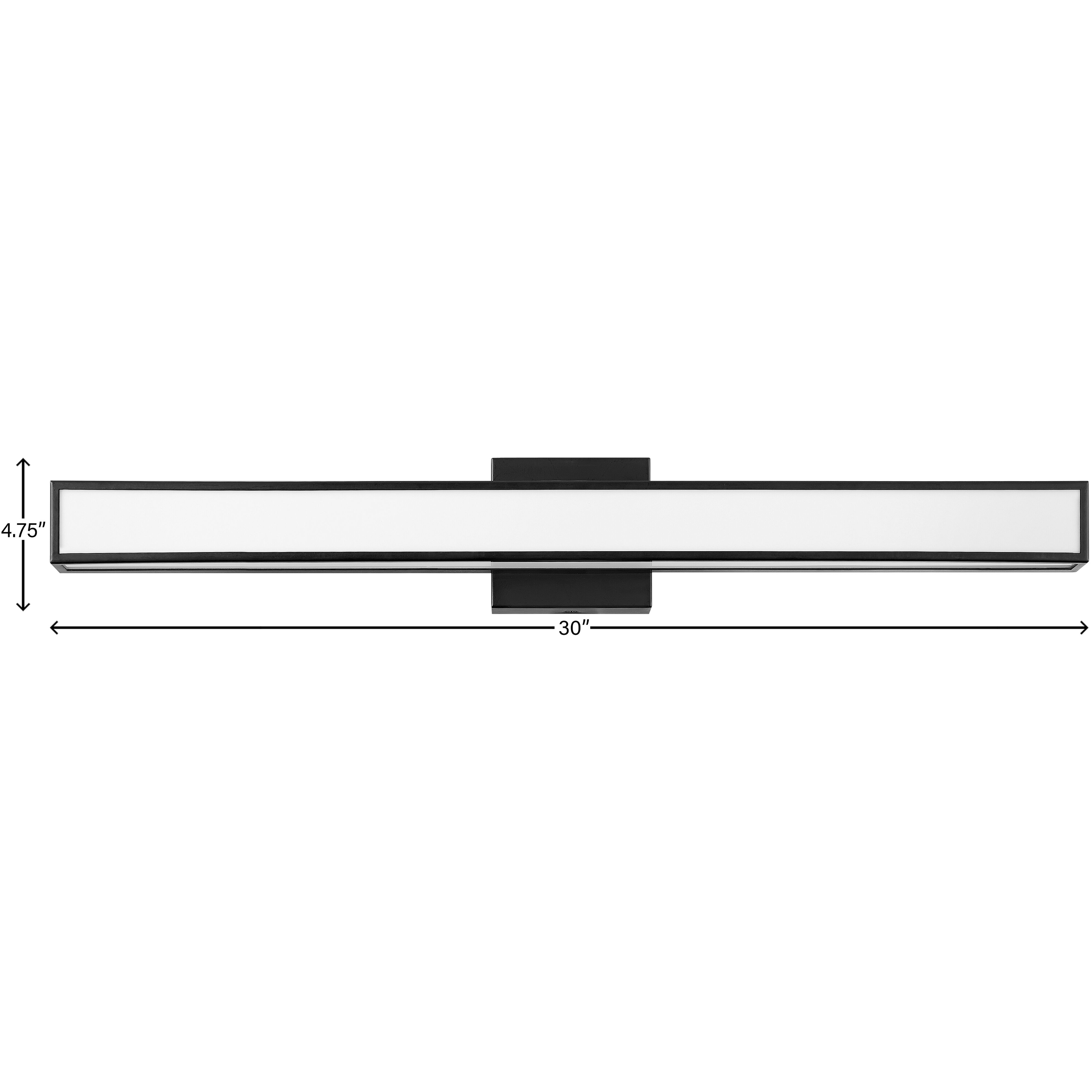 Alto LED 30 inch Black Vanity Light Wall Light, Vertical