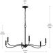 Ilia 6 Light 34 inch Matte Black Chandelier Ceiling Light