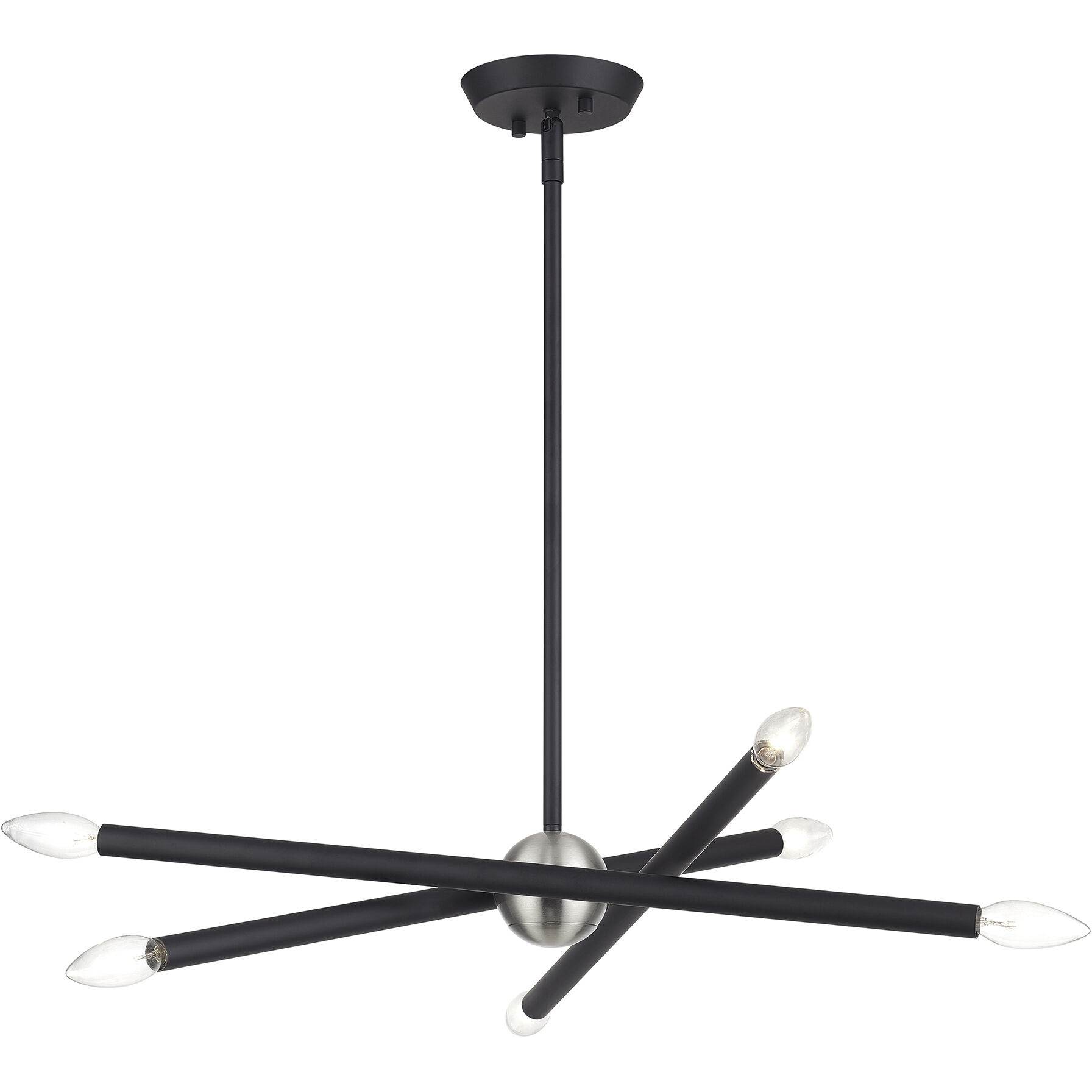 Soho 6 Light 20 inch Black Chandelier Ceiling Light