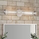 Cylora 2 Light 22.75 inch Polished Nickel Bathroom Vanity Light Bar Wall Light