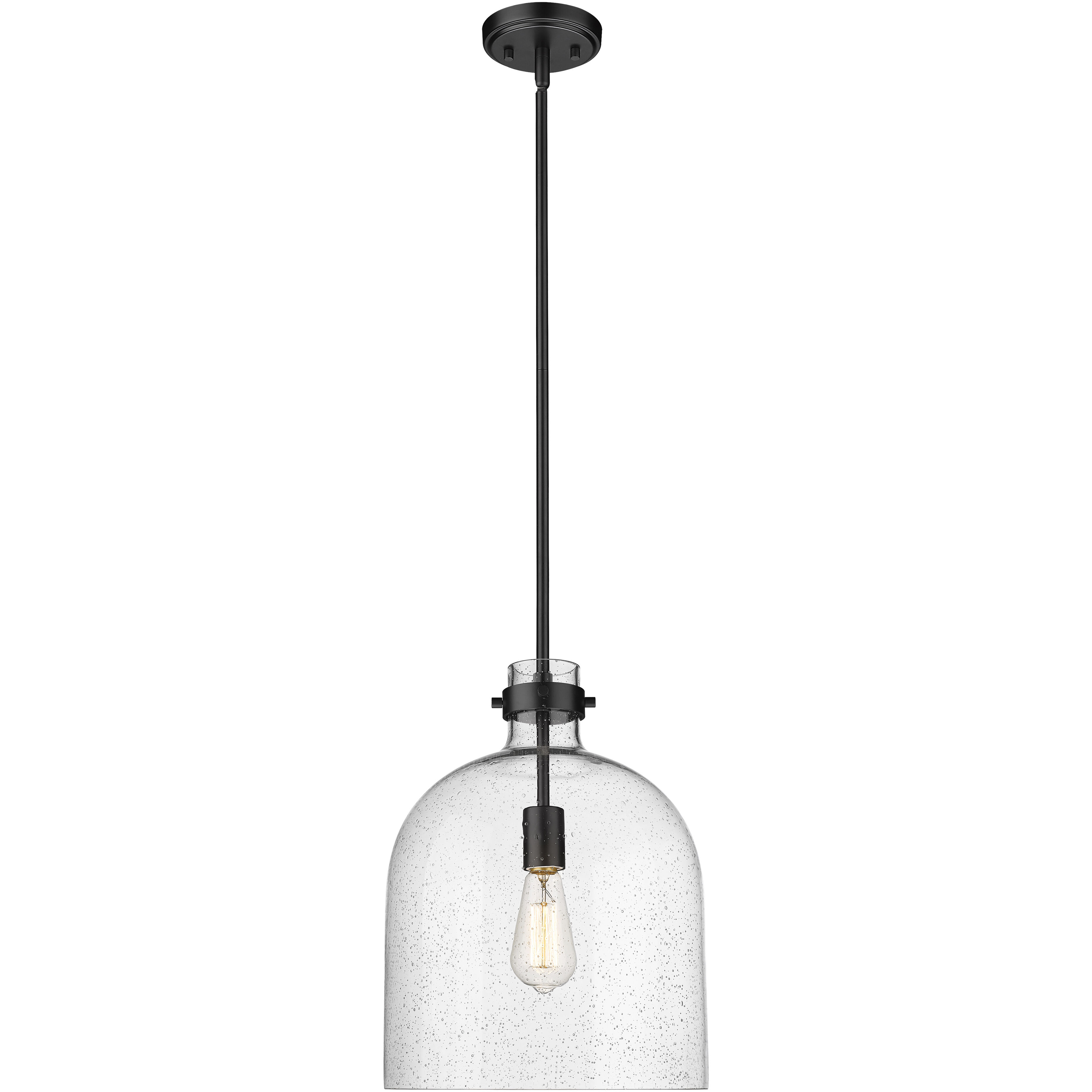 Pearson 1 Light 12 inch Matte Black Pendant Ceiling Light