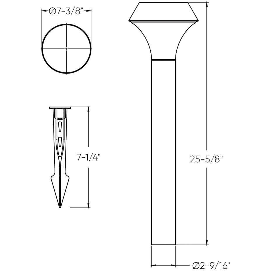 Beacon 12V 13.00 watt Black Landscape, Pathlight Lantern