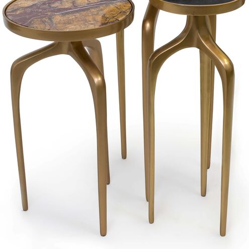 Mixer 24 X 11 inch Natural Brass Side Table