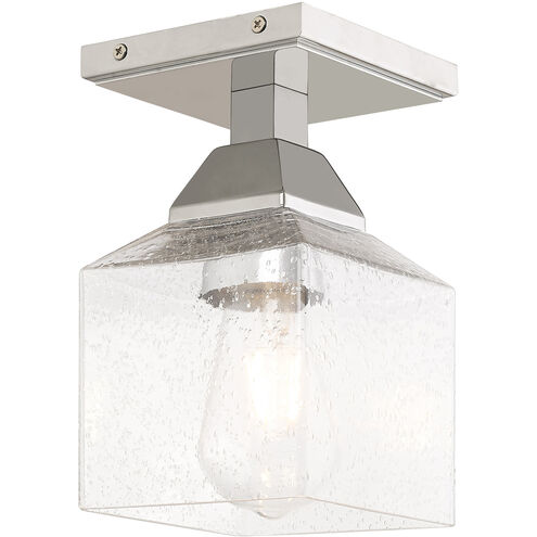 Aragon 1 Light 5 inch Polished Chrome Semi-Flush Mount Ceiling Light