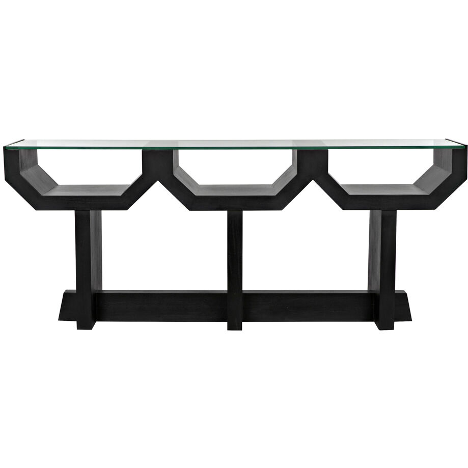Ando 75 X 16 inch Hand Rubbed Black Console